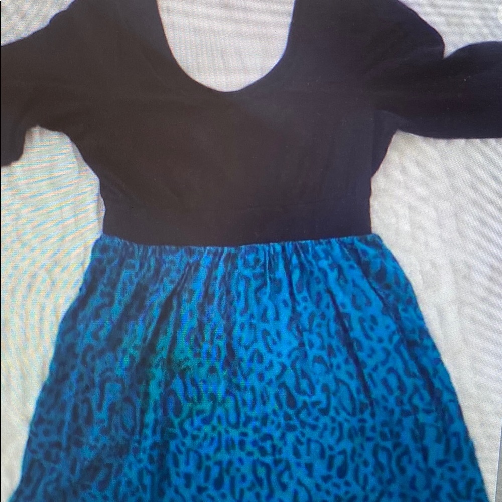 Torrid black and blue a line dress 2/XXL